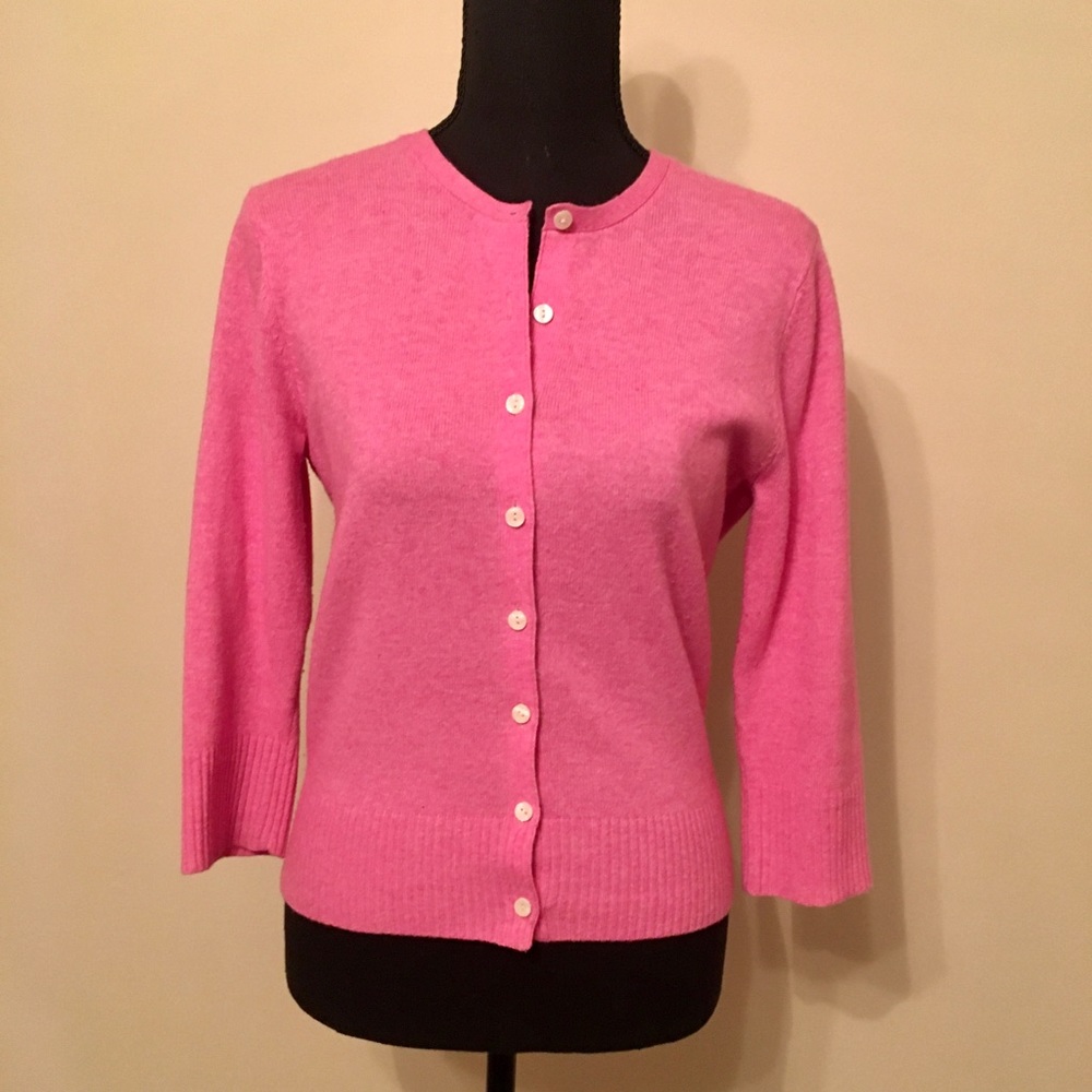 GAP pink heather cardigan